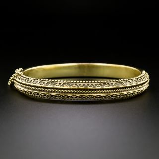 Victorian Etruscan Revival Bangle Bracelet - 4