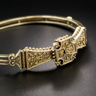Victorian Etruscan Revival Bangle Bracelet 