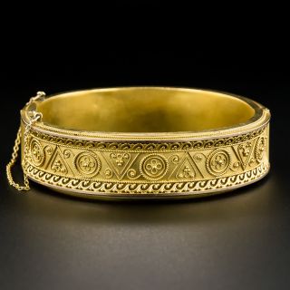 Victorian Etruscan Revival Bangle Bracelet - 5