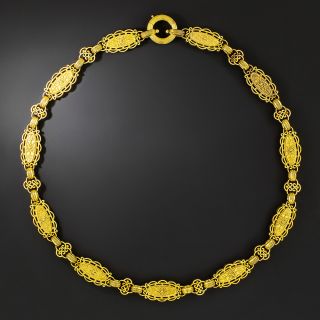 Victorian Etruscan Revival Gold Necklace - 2