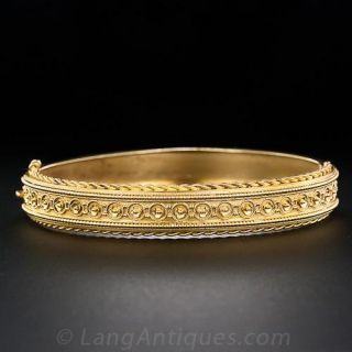 Victorian  Etruscan Revival Style Bangle
