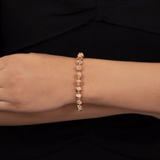 Victorian Faceted Rose Gold Bead Bracelet