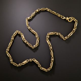 Victorian Fancy Link Gold Necklace - 3