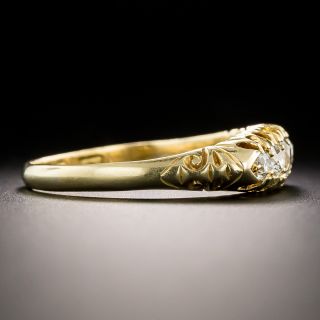 Victorian Five-Stone Diamond Carved Ring