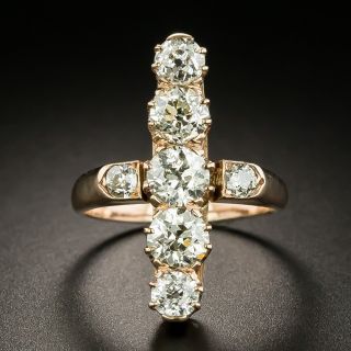 Antique Five-Stone Diamond Dinner Ring - 2
