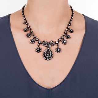 Victorian Floral Diamond Necklace