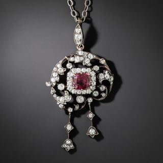 Victorian Garnet and Diamond Necklace - 3