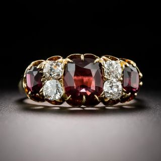 Victorian Garnet and Diamond Ring - 3