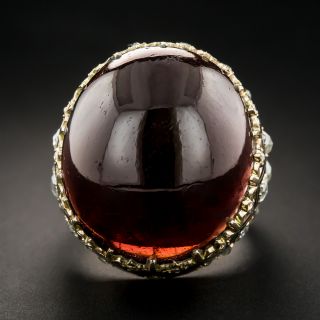 Victorian Garnet, Diamond and Enamel Ring - 2