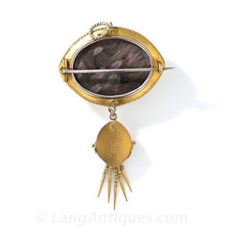 Victorian Garnet Tassel Brooch - Pendant Locket
