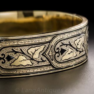 Victorian Gold and Enamel Bangle Bracelet