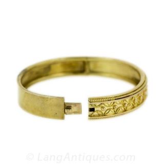 Victorian Gold  Bangle Bracelet