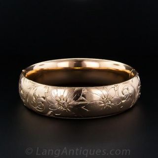 Victorian Gold Filled Bangle 