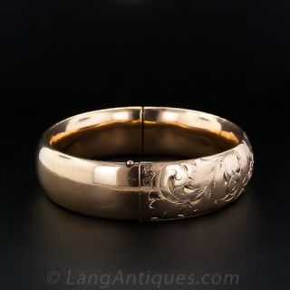 Victorian Gold Filled Bangle 