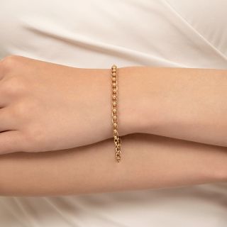 Victorian Gold Link Chain Bracelet