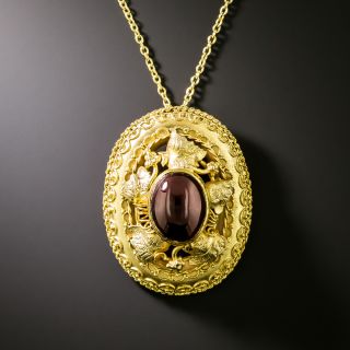 Victorian Grape Motif Garnet Necklace - 2