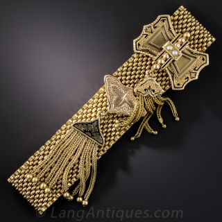 Victorian Mesh Double Tassel Bracelet