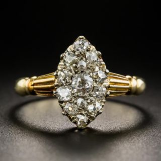 Victorian Navette Diamond Cluster Ring - 2