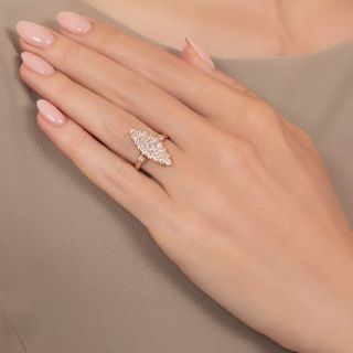 Victorian Navette-Shaped Diamond Ring