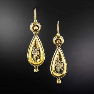 Victorian Night and Day Dangle Earrings - 2