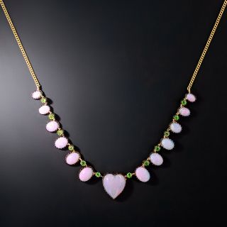 Victorian Opal and Demantoid Garnet Necklace - 2