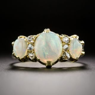 Victorian Opal and Diamond Carved Ring - 3
