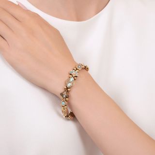 Victorian Opal and Seed Pearl* Slide Bracelet