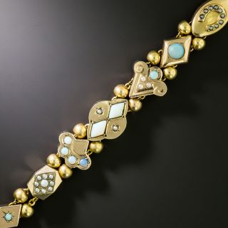 Victorian Opal and Seed Pearl* Slide Bracelet - 2
