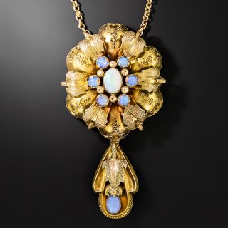 Victorian Opal Lavalière Necklace  - 3