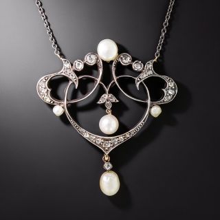 Victorian Pearl and Diamond Pendant - 2