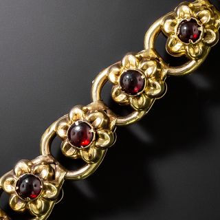 Victorian Reversible Garnet Flower Bracelet - 4