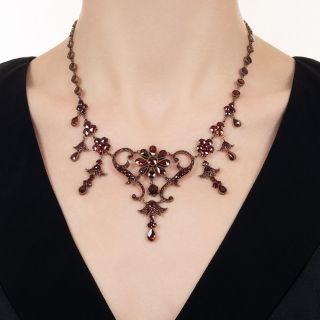 Victorian Revival Bohemian Garnet Necklace