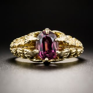 Victorian Rhodolite Garnet Claw Ring