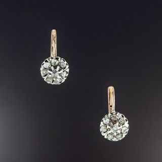 Victorian Rose-Cut Diamond Cluster Earrings - 3