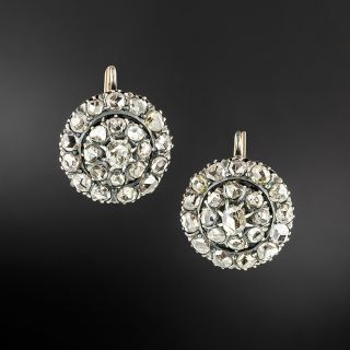 Victorian Rose-Cut Diamond Cluster Earrings - 2