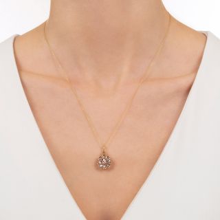 Victorian Rose-Cut Diamond Cluster Pendant