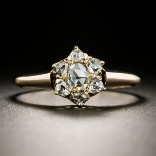 Victorian Rose Cut Diamond Cluster Ring - 3