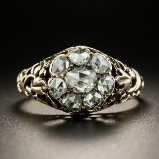 Victorian Rose-Cut Diamond Cluster Ring - 3