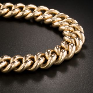 Victorian Rose Gold Curb Link Bracelet