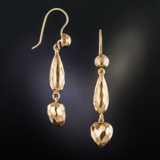 Victorian Rose Gold Dangle Earrings