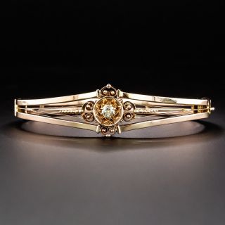 Victorian Rose Gold Diamond Bangle Bracelet - 2