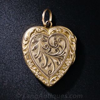 Victorian Rose Gold Heart Locket