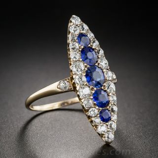 Victorian Sapphire and Diamond Dinner Ring