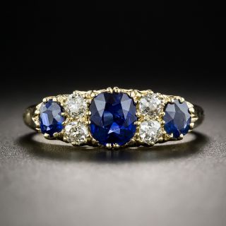 Victorian Sapphire and Diamond Ring - 1