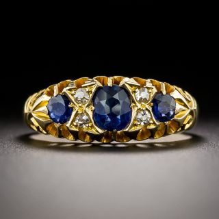 Victorian Sapphire and Diamond Ring, Circa 1901 - 3