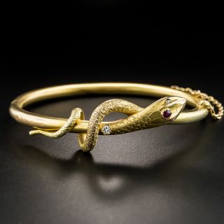 Victorian Snake Bangle Bracelet - 2