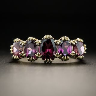 Victorian Style Five-Stone Garnet Ring - 2