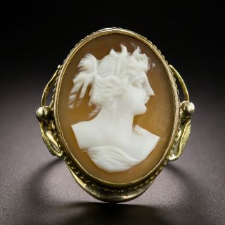 Victorian-Style Shell Cameo Ring - 3