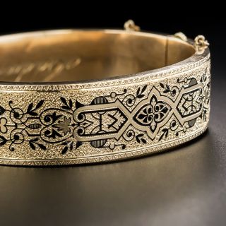 Victorian Taille d'Epargné Bangle Bracelet