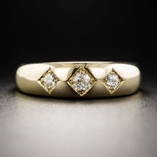 Victorian Three-Stone Diamond Band Ring